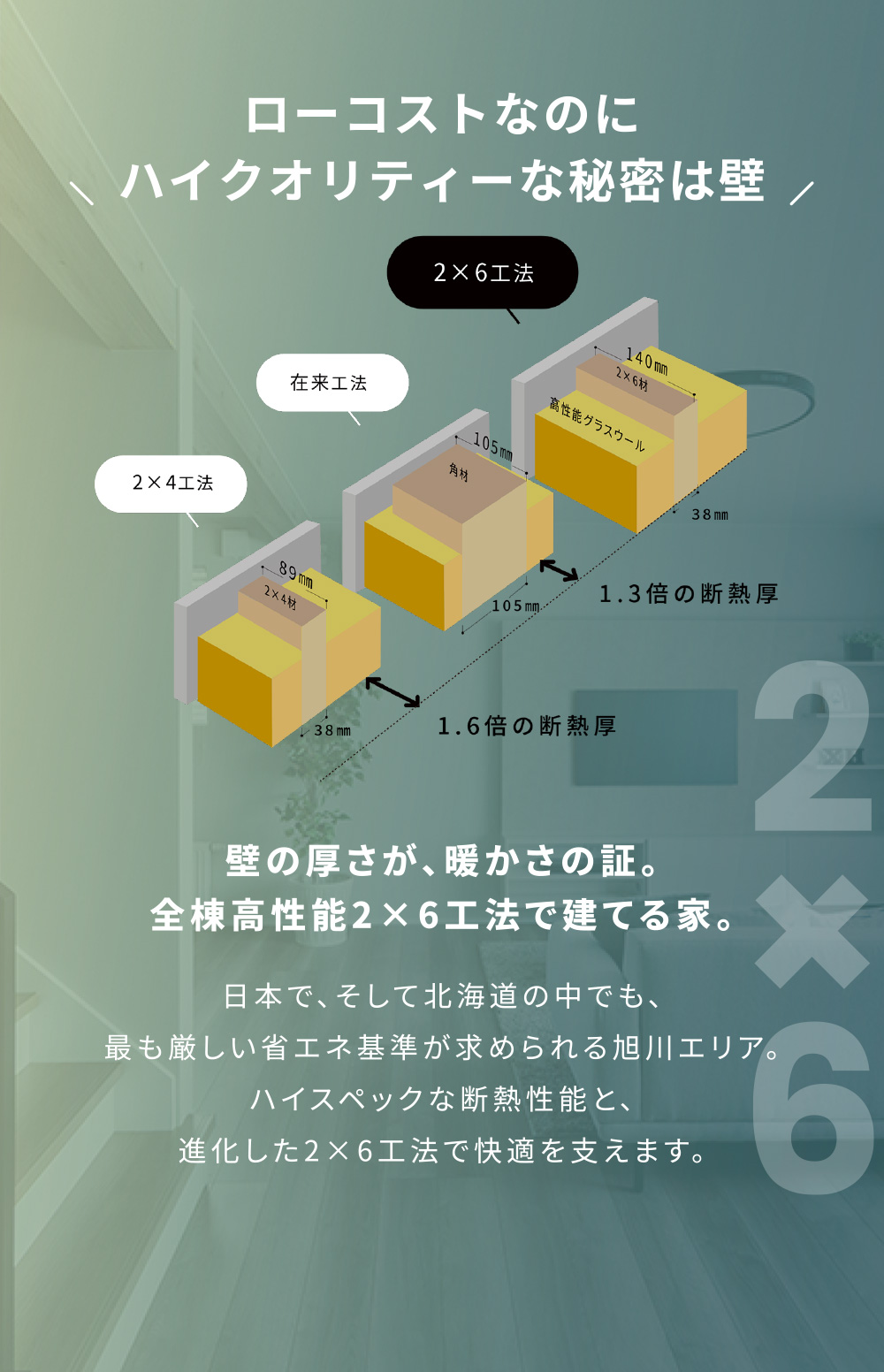 ローコストなのにハイクオリティーな秘密は壁